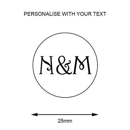 Sellos de lacre personalizado, 2 iniciales + & | Design 3 (25mm)
