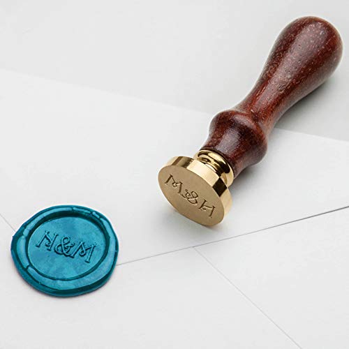 Sellos de lacre personalizado, 2 iniciales + & | Design 3 (25mm)