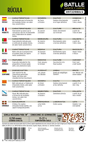 Semillas Aromáticas - Rúcula - Batlle