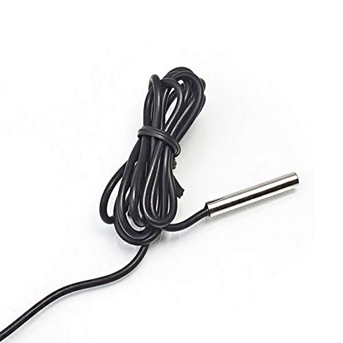 Sensor de Temperatura LCD Frigorífico Termómetro de Temperatura Acuario Termómetro Pantalla Digital Termómetro Fuerte Rango de Temperatura Antiinterferente -50~110°C(Negro)