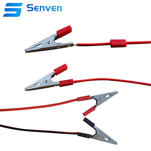 Senven 40Pcs Crocodile Clip, Clip Alligator Alligator Pinzas de prueba de metal Prueba por electricista Trabajo, Clip de aislamiento de metal Batería Pinzas de pinza de cocodrilo.