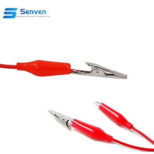 Senven 60pcs cocodrilo Clip+20pcs manga aislante, pinzas prueba cocodrilo de cocodrilo Prueba de electricista, pinza de aislamiento de metal pinza de clip de cocodrilo