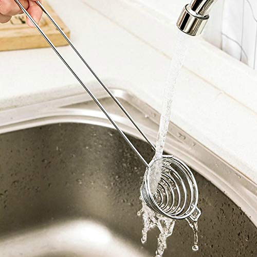Separador de huevo blanco, separador de huevos herramienta de cocina de acero inoxidable (2PCS)