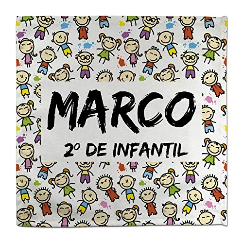 Servilleta Personalizada Vuelta al Cole con Nombre y Curso. Algodón. Varios Diseños. Kids