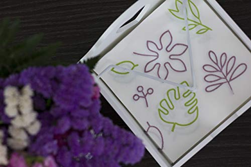 Servilletero de mesa de Madera Blanco 18x18x8 cm con peso para sujetar las servilletas de papel