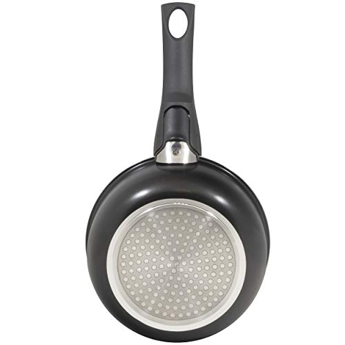 Set 3 cazos Ø16+18+20cm aluminio prensado apta inducción Click & cook black CON mango Click & cook