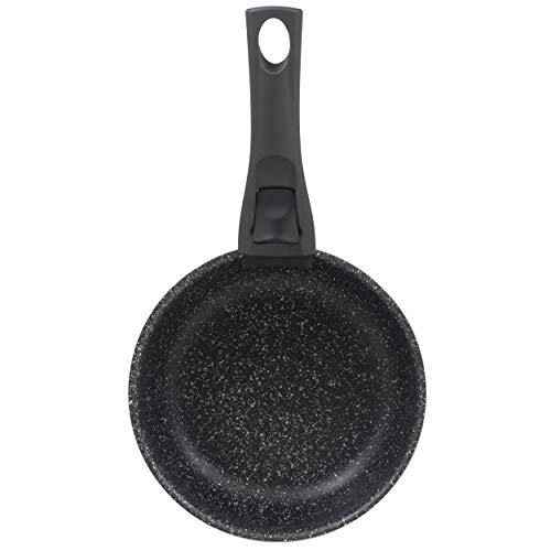 Set 3 cazos Ø16+18+20cm aluminio prensado apta inducción Click & cook black CON mango Click & cook