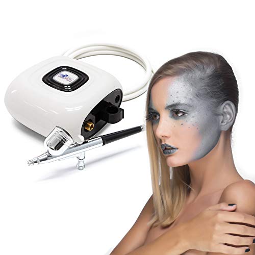 Set aerografía V5 Mini compresor portátil Manicura Diseño uñas Estética Maquillaje Repostería Tartas