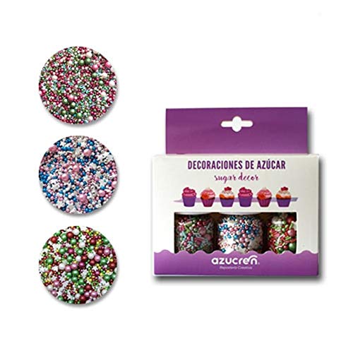 Set de 3 botes de Sprinkles para decorar pasteles, tartas, cupcakes... (Jardín/ Sueños/ Whoville)