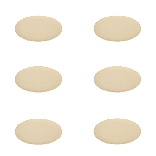 Set de 6 platos blancos de bambú