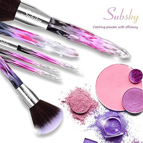 Set de brochas de maquillaje profesional Subsky 15 piezas Pinceles de maquillaje Set Premium Synthetic Foundation Brush Blending Face Powder Blush Concealers Kit de pinceles