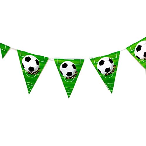 Set de decoración de fútbol con globos de fútbol y banderines para fiesta de Copa del Mundo, fiesta temática de fútbol, cumpleaños y otros suministros de fiesta