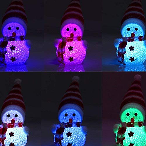 Set de decoración de Halloween Navidad muñeco de Nieve Poca luz de la Noche 8 Pack, Color Random, 13cm Regalos para Niños en Halloween