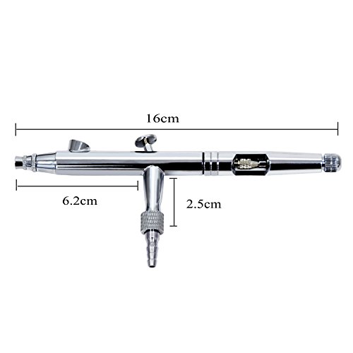 Set de pistola profesional para aerógrafo 0.3mm 0.5mm 0.8mm, ajuste externo de doble acción, cepillo miniatura para tatuaje de pintura de arte, el más nuevo de Zhong An