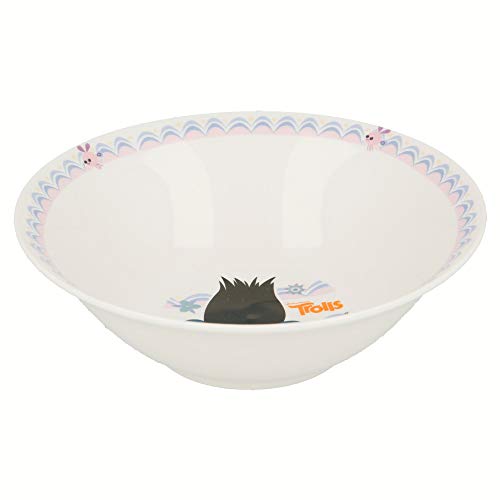SET MERIENDA EN CAJA DE REGALO 3 PCS. (CUENCO, PLATO POSTRE, TAZA) TROLLS