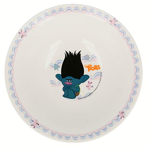 SET MERIENDA EN CAJA DE REGALO 3 PCS. (CUENCO, PLATO POSTRE, TAZA) TROLLS