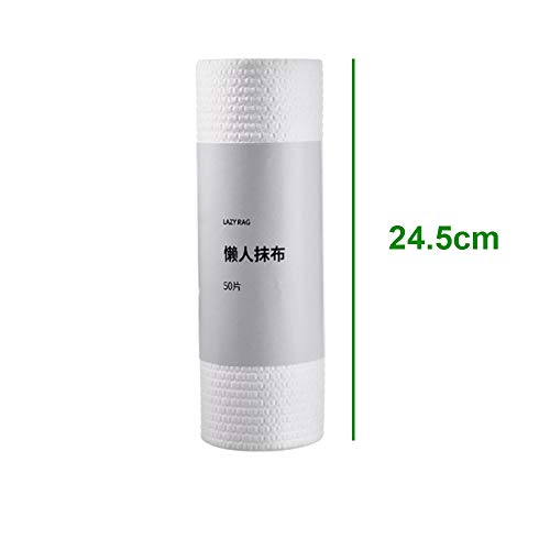 Seully 100 Piezas Paño de Limpieza Desechable,Paño No Tejido Desechable, Paño Absorbente de Aceite y Agua,Paño de Trapo Perezoso, Paño de Limpieza de Cocina Multiusos, Microfibra,2 Rollos