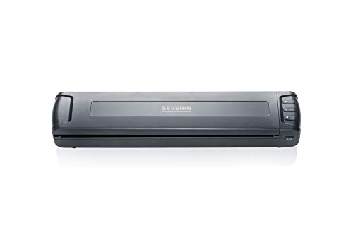 SEVERIN FS 3601 - Máquina Compacta de Envasado al Vacío, Largo de la Línea de Sellado: 30 cm, Incl. 5 Bolsas de Envasado al Vacío (20 x 30 cm) y Manguera de Conexión, Negro