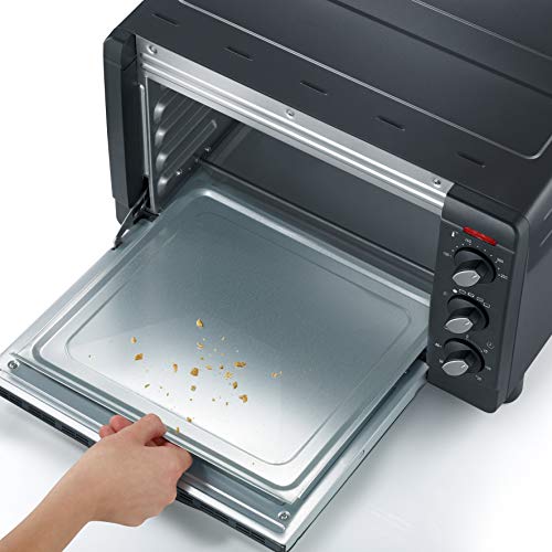 SEVERIN TO 2060 Horno Tostador incluye Rejilla grill y Bandeja de horno, 1.500 W, 20 L, color plateado y negro