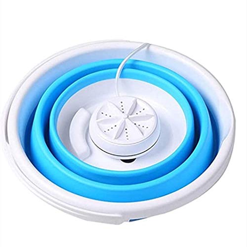 shanshan Mejora la Tina de lavandería Plegable, Lavadora portátil con Mini Tina, turbinas ultrasónicas, Lavadora giratoria, lavandería Conveniente alimentada por USB