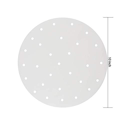 ShawFly 100 piezas de papel de pergamino, papel de freidora de aire, papel de hornear, redondo desechable, hogar para hornear tartas, cocinar, tartas, horno tostador, microondas (10)