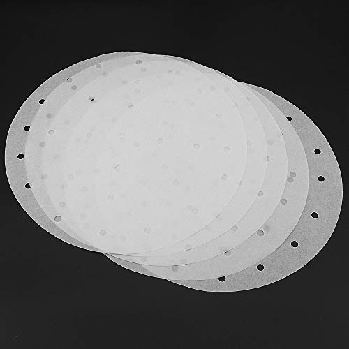 ShawFly 100 piezas de papel de pergamino, papel de freidora de aire, papel de hornear, redondo desechable, hogar para hornear tartas, cocinar, tartas, horno tostador, microondas (10)
