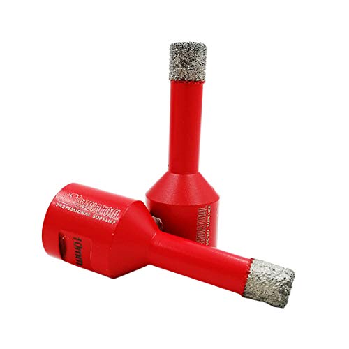 SHDIATOOL Broca de Diamante 2PC 10MM Vacío Soldadura para Perforación en Seco Porcelana Azulejo Granito Mármol M14