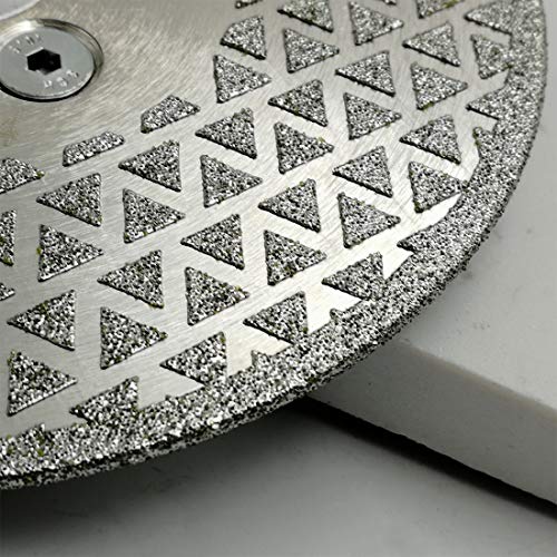 SHDIATOOL Disco Diamante 115mm Electrochapado Hoja de Sierra para Corte y Esmerilado Piedra Granito Mármol Azulejo