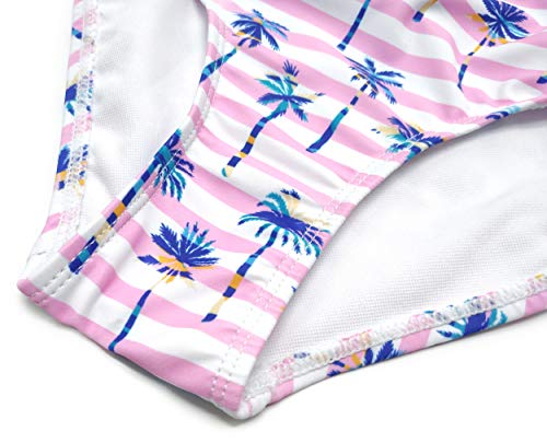 SHEKINI Niña Traje de Baño de Dos Piezas Ruffle Bikini Bañadores Impresos Traje de Baño (10/12 Azul Cielo)