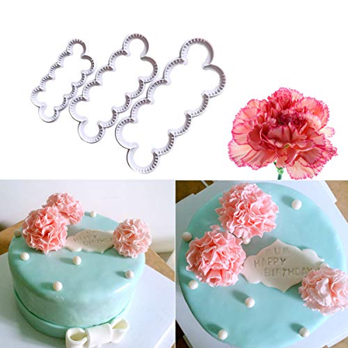 Shenlu 9 Unids Cortadores Sugarcraft 3D Rosas Claveles Peonía Pétalo Cortador de Pastel Flor Fondant Icing Tool Decorating Mould DIY Accesorios Para Hornear Molde