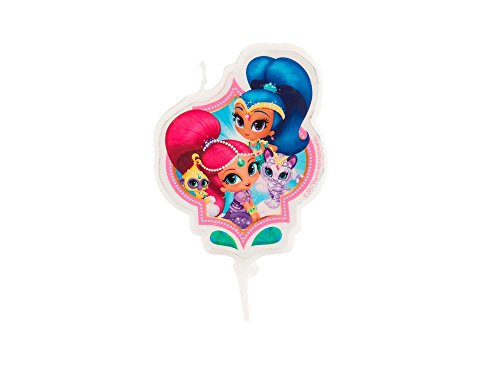 Shimmer and Shine 346203 - Vela de cera 2D con filigrana, multicolor, 5 x 2 x 8 cm