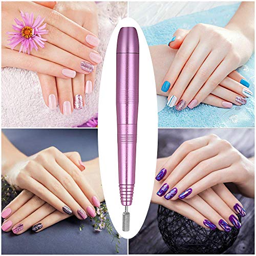 shirylzee Lima de uñas eléctrica 11 Tipos kit de pulido Torno para uñas Profesionales con Pedicura Taladro kit para uñas acrílicas Manicura Pedicura Pintauñas Mujer Manicura Personal de Bricolaje