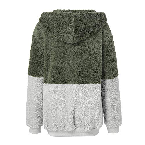 SHOBDW Liquidación Venta Mujer Sudadera con Capucha Suelta Tallas Grandes Jersey de Mujer Jersey otoño Invierno Manga Larga Remata Abrigo cálido (M, S-Verde)