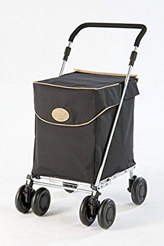 Sholley Carro de la Compra Plegable 'Westminster, Carrito de la Compra Fuerte y Estable, Ayuda para la Movilidad, 4 Ruedas 6 Tuedas, Shopping Trolley, Asa Ajustable en Altura y Ângulo