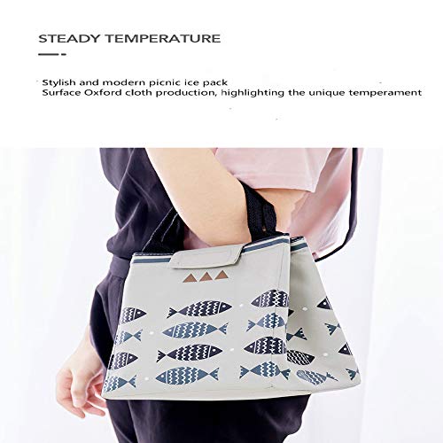 SHUNHUI Bolsa de Almuerzo de Dibujos Animados Tela Oxford Bolsa de Hielo Grande Bolsa de Picnic Aislamiento de Papel de Aluminio