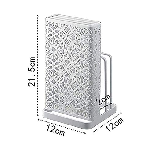 SHUUY Cuchillo de Cocina sostenedor Creativo de múltiples Funciones casera Cuchillo de Almacenamiento en Rack Junta Estante de Herramientas Hueco Plateado