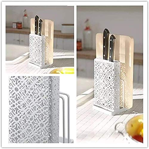 SHUUY Cuchillo de Cocina sostenedor Creativo de múltiples Funciones casera Cuchillo de Almacenamiento en Rack Junta Estante de Herramientas Hueco Plateado