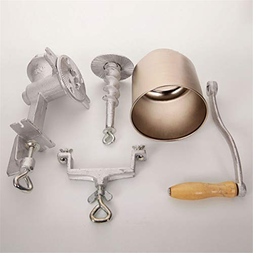 Shwk herramienta manual de molienda de grano de maíz hecha a mano con tolva grande, maíz ajustable, café, etc. Adecuado para restaurantes, cocinas comerciales, panaderías, cocineros caseros.