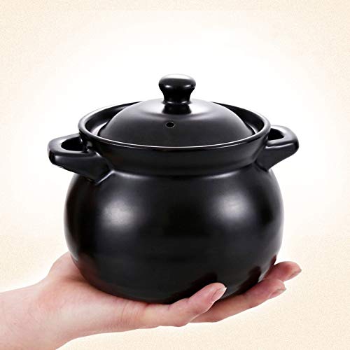 SHYOD 1L esmaltado de cerámica Mini Sopa Ollas Guisando Olla for microondas Mini cacerolas Cocotte Cerámica Menú del Mayordomo