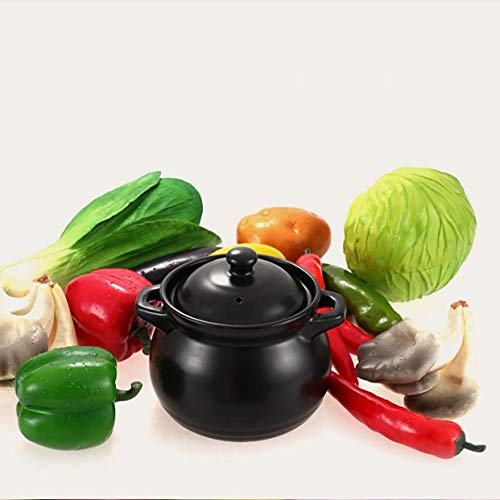 SHYOD 1L esmaltado de cerámica Mini Sopa Ollas Guisando Olla for microondas Mini cacerolas Cocotte Cerámica Menú del Mayordomo