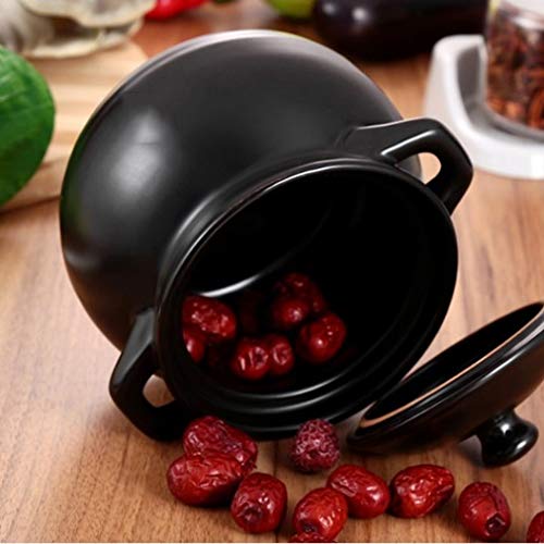 SHYOD 1L esmaltado de cerámica Mini Sopa Ollas Guisando Olla for microondas Mini cacerolas Cocotte Cerámica Menú del Mayordomo