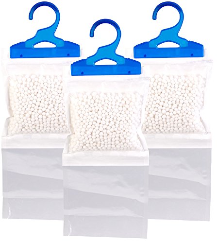 Sichler Haushaltsgeräte - Deshumidificador para armarios: juego de 3 deshumidificadores de armario XL para colgar, hasta 450 ml cada uno (deshumidificador)