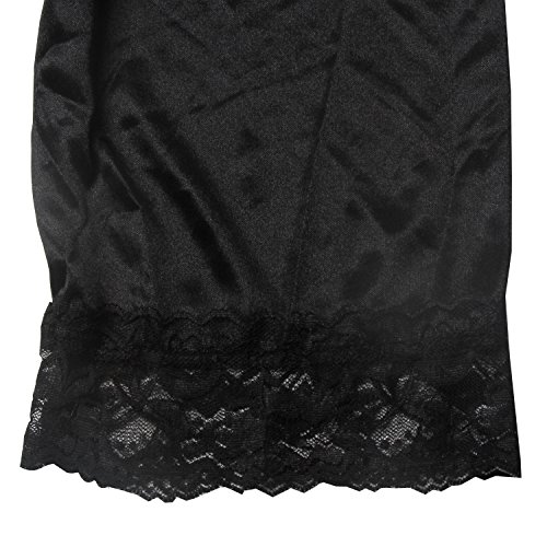 Sidiou Group Vestido Pijama Mujer Kimono Corto Bata de Satén Lencería Kimono del Cordón Satén Seda de Hielo Bata Albornoz Camisón (M, Estilo 1-Negro)