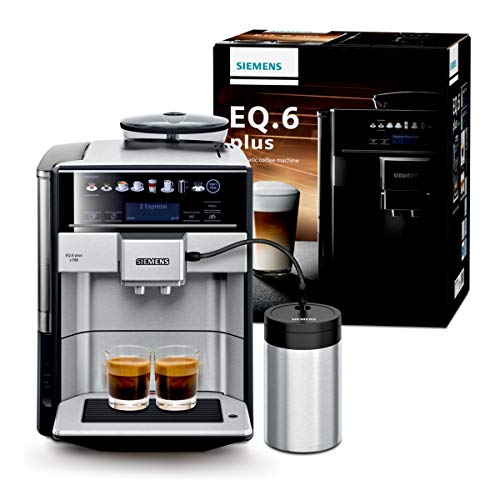 Siemens EQ.6 plus s700 TE657M03DE, limpieza automática, selección directa, dos tazas al mismo tiempo, 1500 W, acero inoxidable