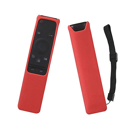 SIKAI CASE Funda Protectora de Silicona Compatible con Samsung Smart TV Control Remoto de BN59-01259D BN59-01259B BN59-01259E BN59-01260A Anti-Slip Cómoda Flexible y Resistente Protección - Rojo