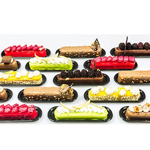 Silikomart Fashion ECLAIR - Molde de silicona (130 x 25 x 25 mm, 10 bandejas y cuchillo)