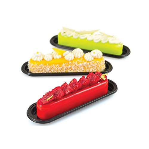 Silikomart Fashion ECLAIR - Molde de silicona (130 x 25 x 25 mm, 10 bandejas y cuchillo)