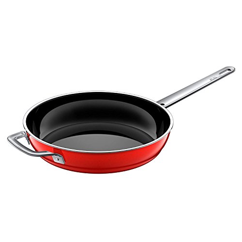 Silit Zeno Red - Sartén (28 cm de alto, con contramango, cerámica de Silargan, apta para inducción), color rojo