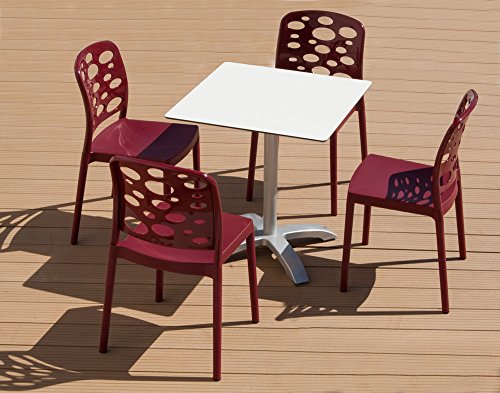Silla GELI plastico diseño hosteleria - Lote de 2 para terraza