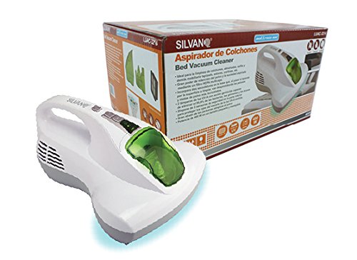 SILVANO Aspirador de colchones, Almohadas, sofás y Cortinas con Doble luz UV-A y Filtro HEPA Multicapa